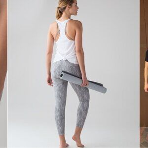 Lululemon Wunder Under Hi-Rise 7/8 Leggings 25" Luon Arrow Jacquard Battleship